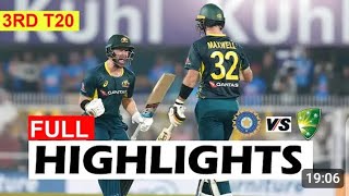3rd t20I highlights India vs Australia #indvsaus3rdt20