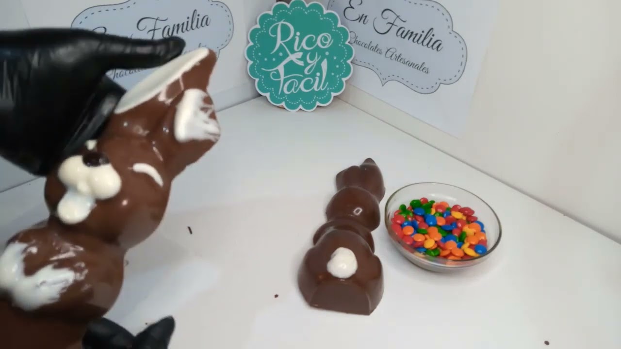 COMO HACER UN CONEJO DE PASCUAS  CON CHOCOLATE  FACIL Y SENSILLO ¡¡¡¡