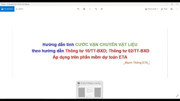 #3 Hướng dẫn tính vận chuyển vật liệu 2021 | Mạnh Thắng ETA