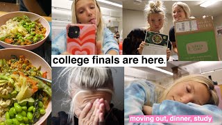 VLOG | moving out, studying for finals + making dinner