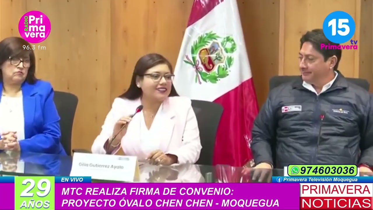 Firma de convenio: Proyecto óvalo Chen Chen