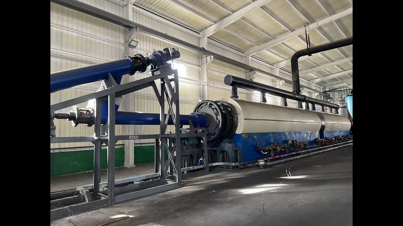 Fully  Continuous Waste Tire Plastics Pyrolysis Plant 50TPD Running in Northern China