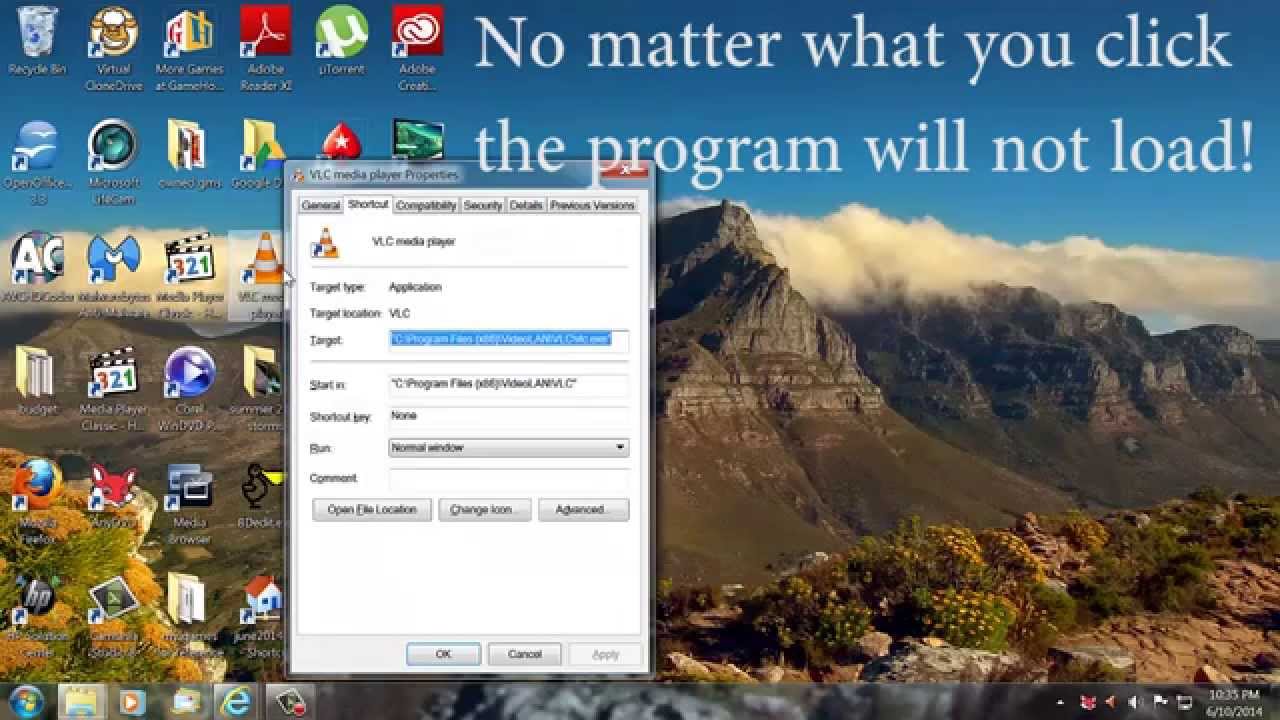 no shortcut tab in properties no shortcut tab in properties