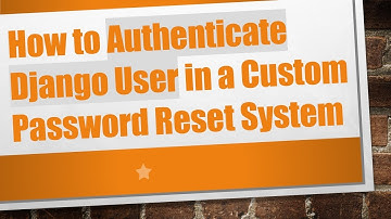 How to Authenticate Django User in a Custom Password Reset System