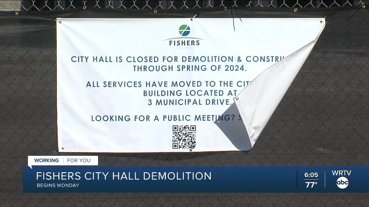 Fishers City Hall demolition begins Monday YouTube
