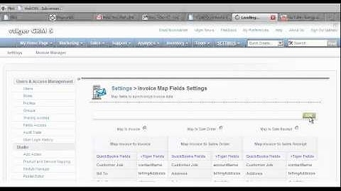 Settings - Boru vTiger QuickBooks Integration Part IV