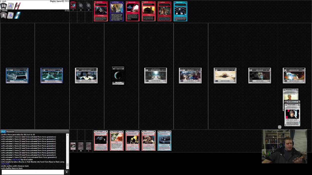 Star Wars ccg- Outrider Cup- Wirfs vs Zlorfik - Game 1