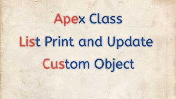 Salesforce Apex Class List Print and Update Custom Object