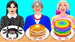 Wednesday vs Grandma Cooking Challenge | Kitchen War by RaRaDa Challenge DIY HACK CRAFTS PRANK