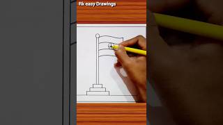 Indian Flag Drawing / Independence Day Drawing / 15 August Drawing #shorts #flag #india