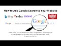 How to Add Google Search to Your Website - Google Search Engine