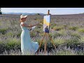 summer travel vlog/how to paint lavender fields in acrylic