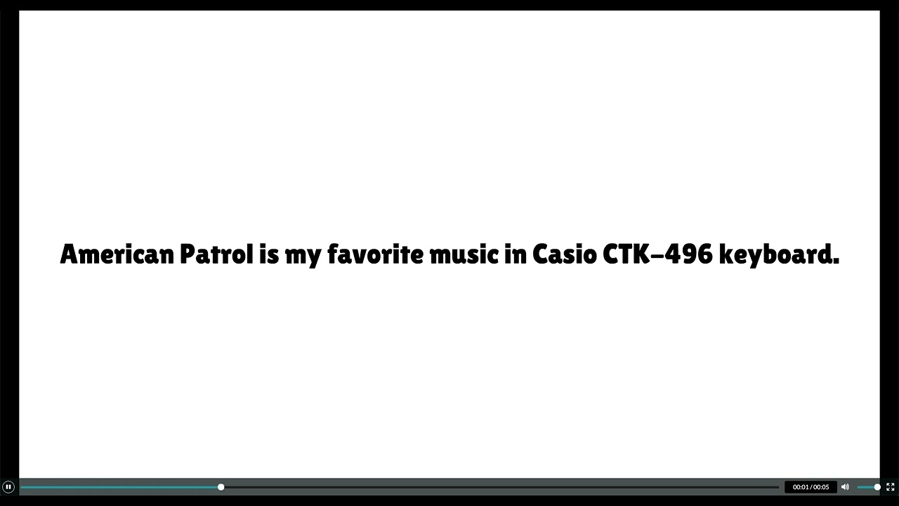 What is your favorite music of Casio CTK 496 keyboard?