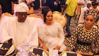 BILLIONAIRE RASAK OKOYA AND HIS WIFE, SADE ARRIVAL AT OLORI BUNMI AKINLOYE 60TH BIRTHDAY IN LAGOS