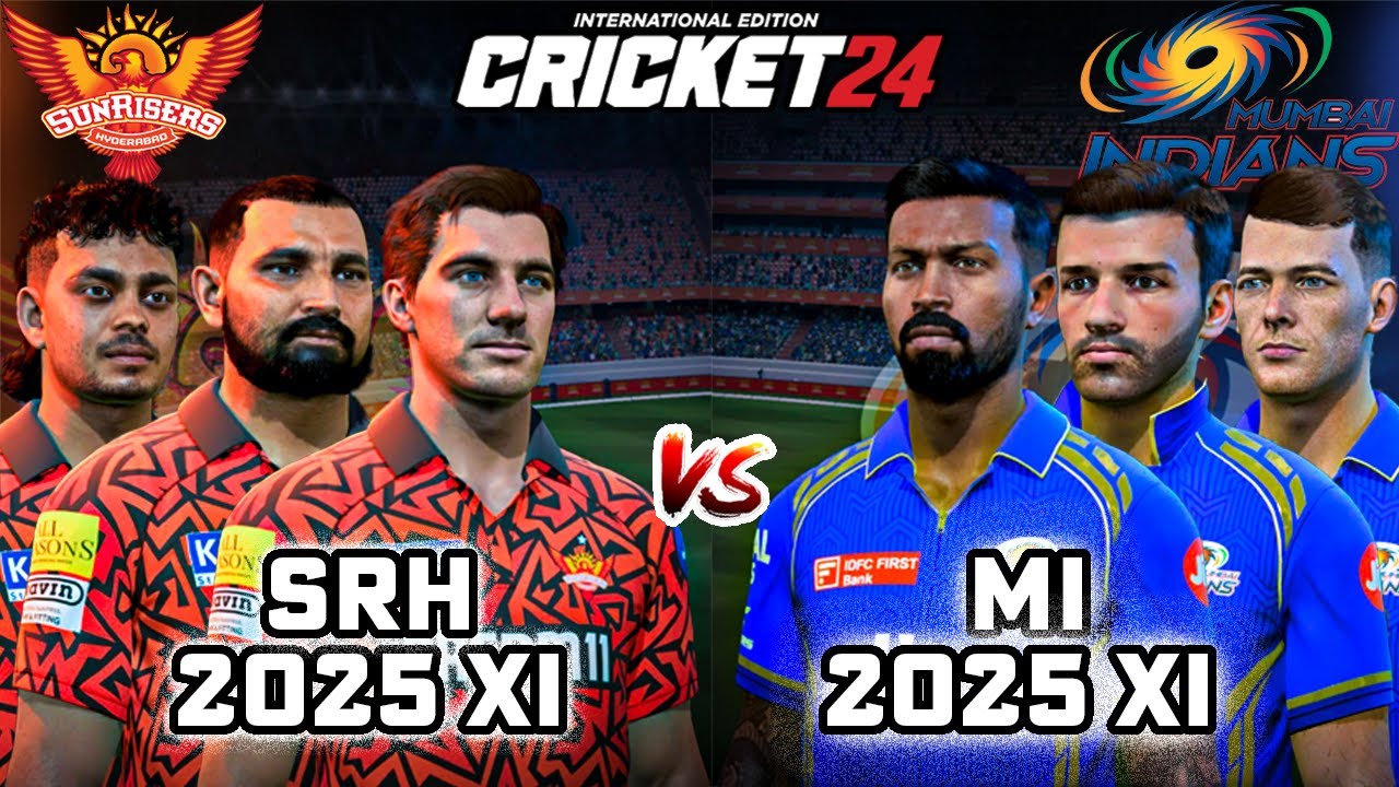 SRH 2025 vs MI 2025 😍🔥- Updated Squad Matches - Cricket 24 #5