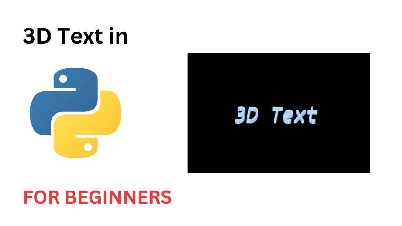 How to make 3D Text in Python? - YouTube