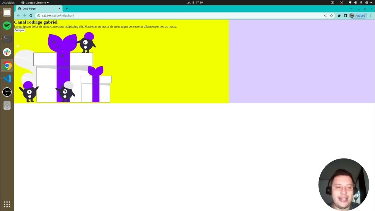 001 - HTML+ CSS - Onepage - PARTE 2 - YouTube