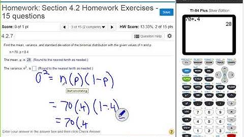 Dr  Swiersz Video Solving Section 4 2 Homework Exercises #1 Through #4   20180212 Stats