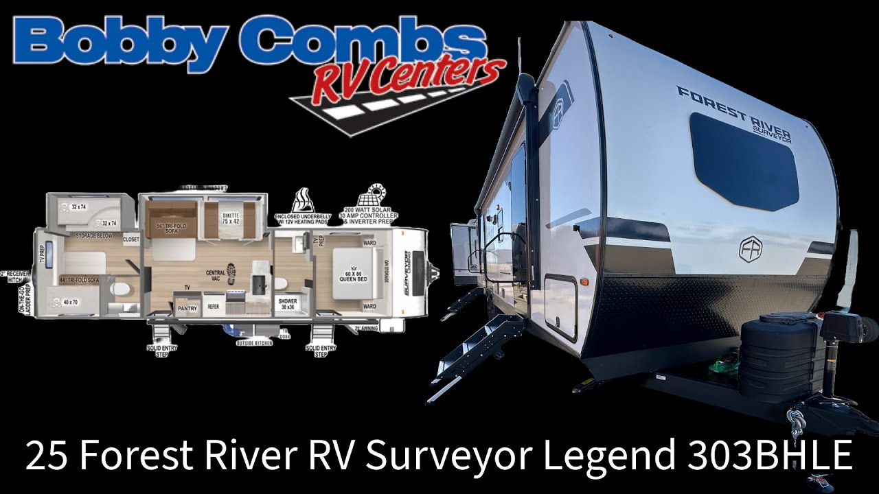 2- Bedroom 2-Bath Spacious Travel Trailer! 25 Surveyor Legend 303BHLE 