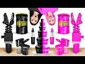 BLACK VS PINK BATTLE! || Chocolate Fondue Face-Off: Bold Black VS Pretty Pink by 123 GO! FOOD