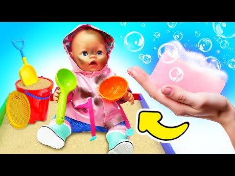 Baby Emily doll videos for kids. Pretend to play with dolls and toys. New clothes for baby born doll