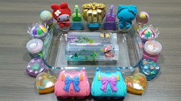 Mixing Random Things Into Clear Store Bought Slime ! Most Satisfying Slime video #22 | Alex Slime