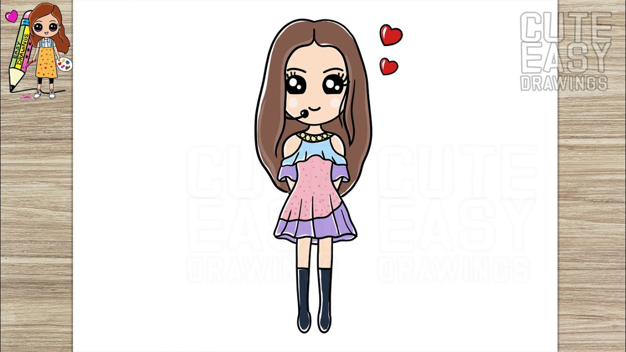 blackpink cartoon drawing easy - wineartillustrationgraphicdesign