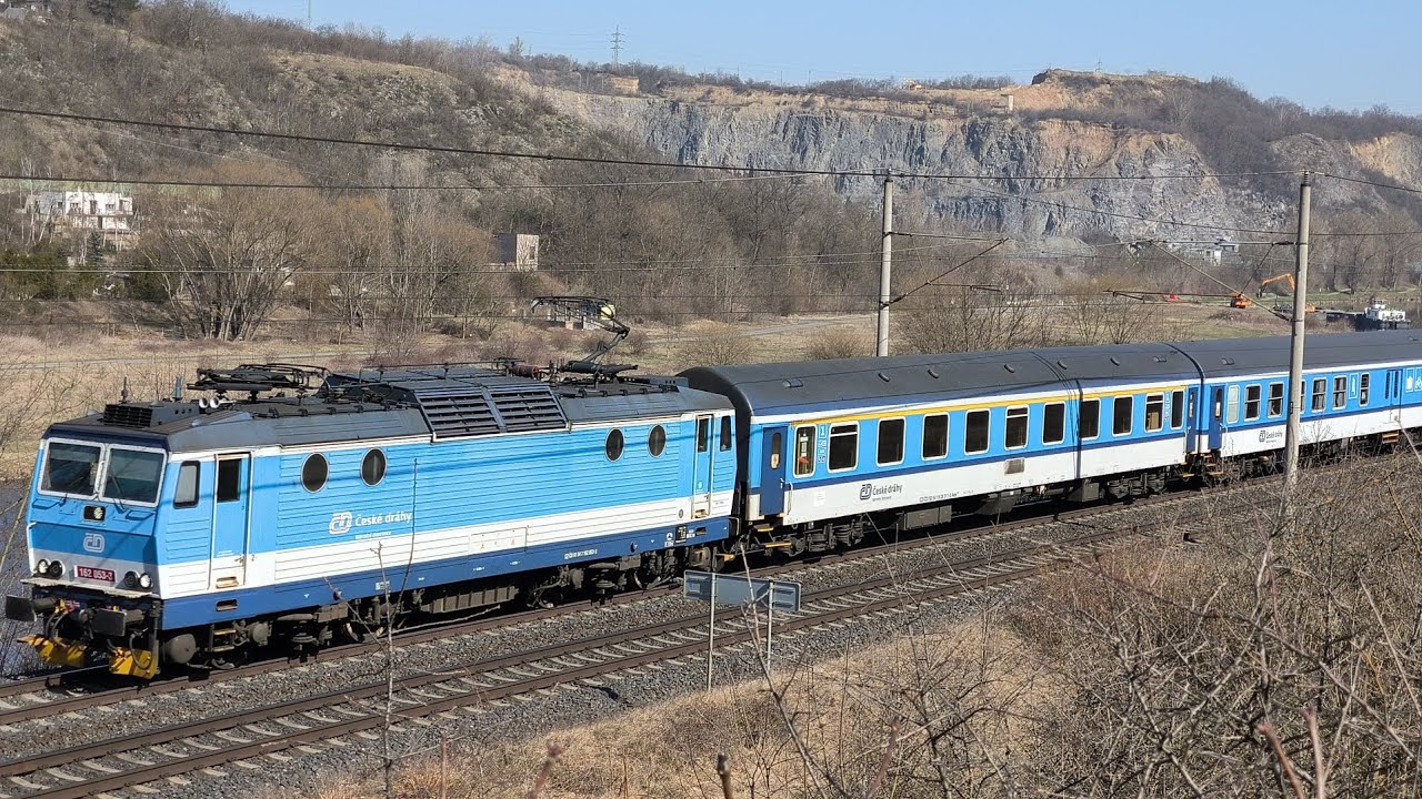 Vlaky na trati 090 v úseku Roztoky u Prahy - Roztoky-Žalov 20.3. 2025