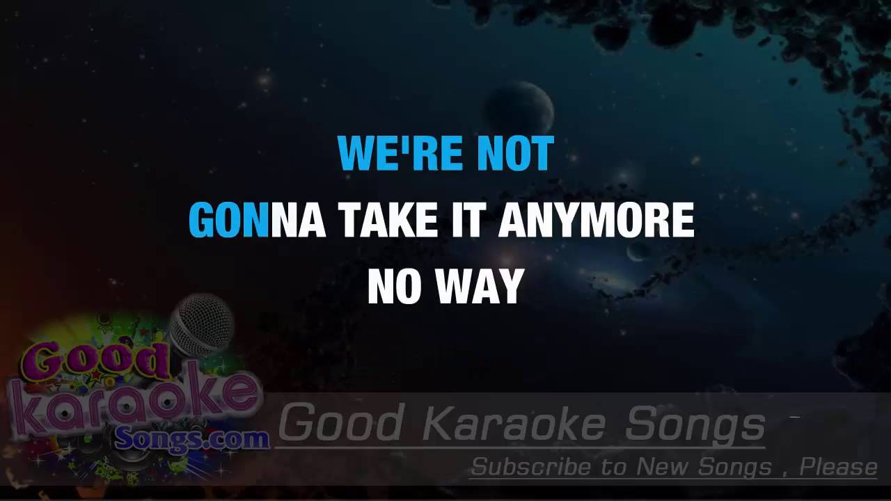 We Re Not Gonna Take It The Who Karaoke Lyrics Youtube