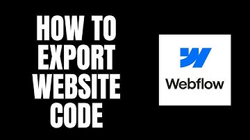 How To Export Website Code Webflow Tutorials