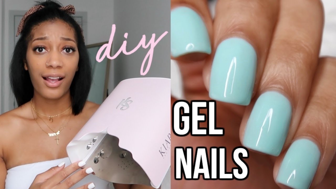 initial Lave tin DIY Gel Nails! how to do gel nails at home - YouTube