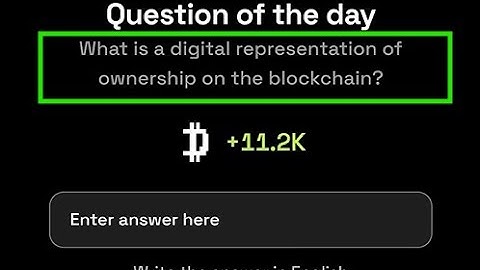 What is a digital representation ofownership on the blockchain? | Dropee Question Of The Day