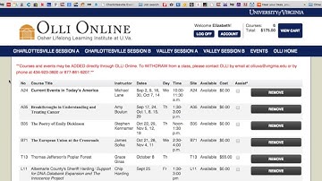 OLLI @ UVa Online Course Registration Tutorial