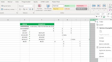 ####,#,¿NOMBRE?,#¡REF!,¡DIV/0!,#¡VALOR!,#¡NUM!,#¡NULO!,#N/D ¿Por qué se originan?¿Cómo Resolverlos?