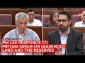 Workers Party chief Pritam Singh asks PM Lee questions on Singapores reserves and leasehold land