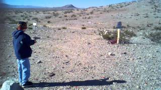 The nail - shooting a rugar 9mm in california desert