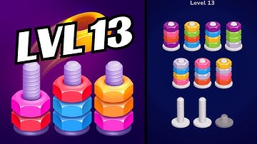 🏅 NUT SORT 🤪 Level 13 🧩 Gameplay Walkthrough - REMASTERED