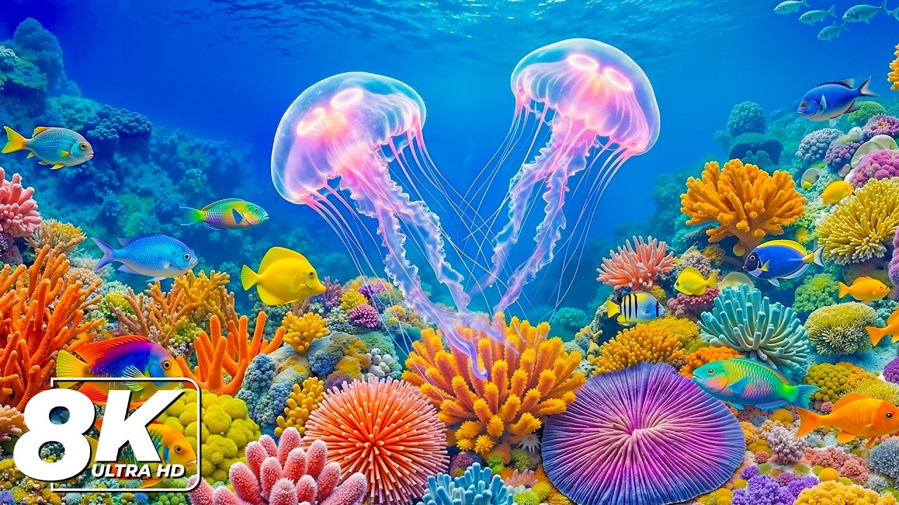 Healing Piano Music to Reduce Stress 🐠 Relaxing Underwater Ocean Soundscape