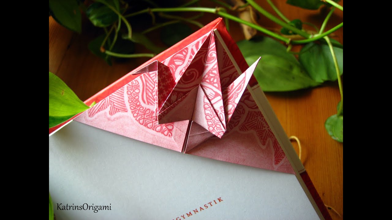 Origami ☯ peace Crane ☯ Bookmark YouTube