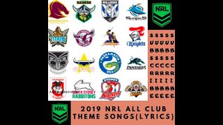 All nrl club theme songs with lyrics, includes clubs present as of the
2019 season, sharks - 0:01 dragons 0:45 cowboys 1:31 sea eagl...