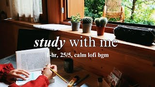 1 Hour Study With Me 🌧️ | Pomodoro 25/5, Lofi, Rainy Day