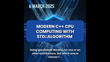 Modern C++ CPU computing with std::algorithm