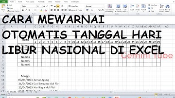 Trik Mewarnai Hari Libur Nasional dan Minggu Secara Otomatis di Excel | Tips dan Trik Excel