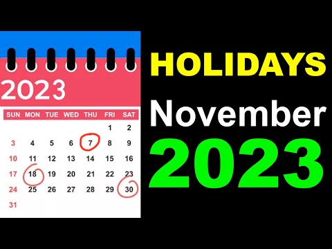 November 2023 Observances and Holidays Around the World by Country, date and month in 2023