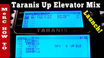 Taranis Up Elevator Launch Mix for Flat Takeoff - No Dip! (Ranger 2000 Pusher Prop Plane)