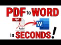 How to Convert PDF to Word in Seconds (FREE)