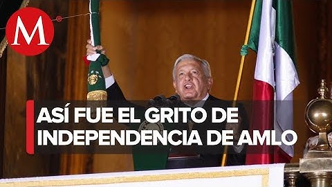 AMLO dio el grito de independencia ante un bello pero solitario Zócalo