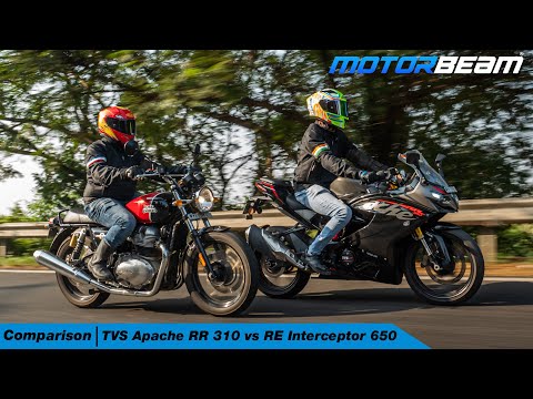 TVS Apache RR 310 vs RE Interceptor 650 - Technology vs Retro Charm | MotorBeam