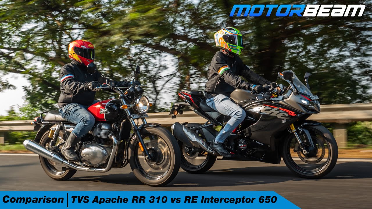 TVS Apache RR 310 vs RE Interceptor 650 - Technology vs Retro Charm | MotorBeam