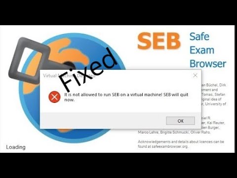 SEB (Safe Exam Browser) Virtual machine detected error fixed easy way Urdu/Hindi